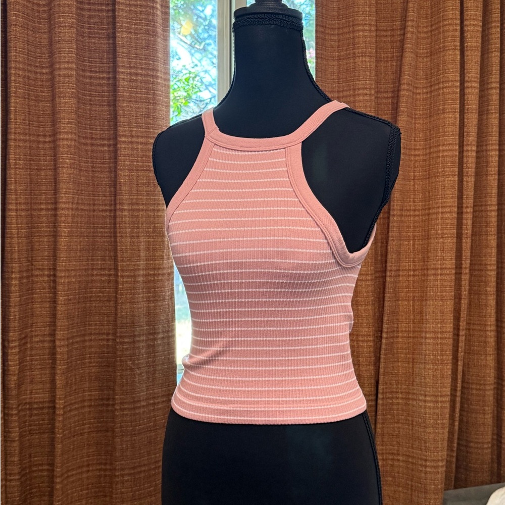 New Mix Pink Striped Tank Top